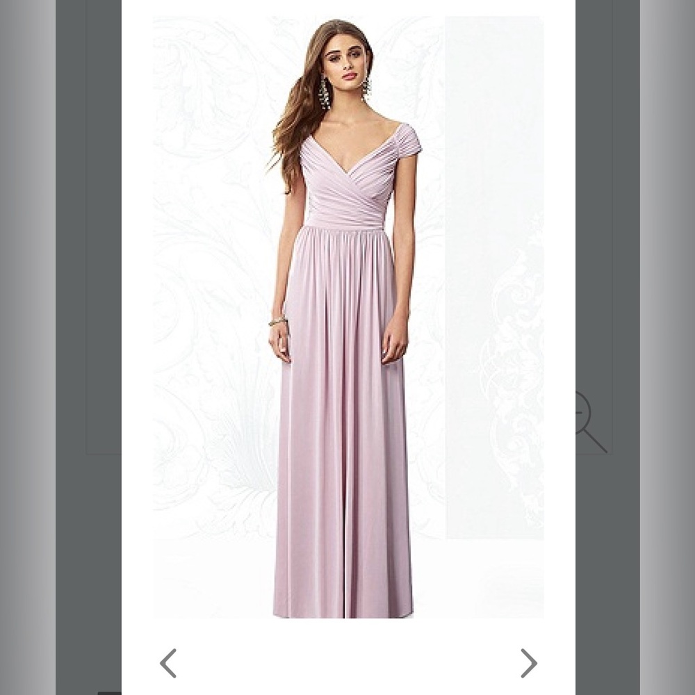 After Six Women’s Bridesmaid Dress, Suede Rose, Size Large 14, Formal Dress